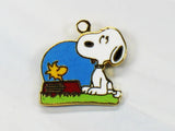 Snoopy By Dog Bowl Cloisonne Charm