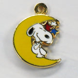 Snoopy On Moon Cloisonne Charm
