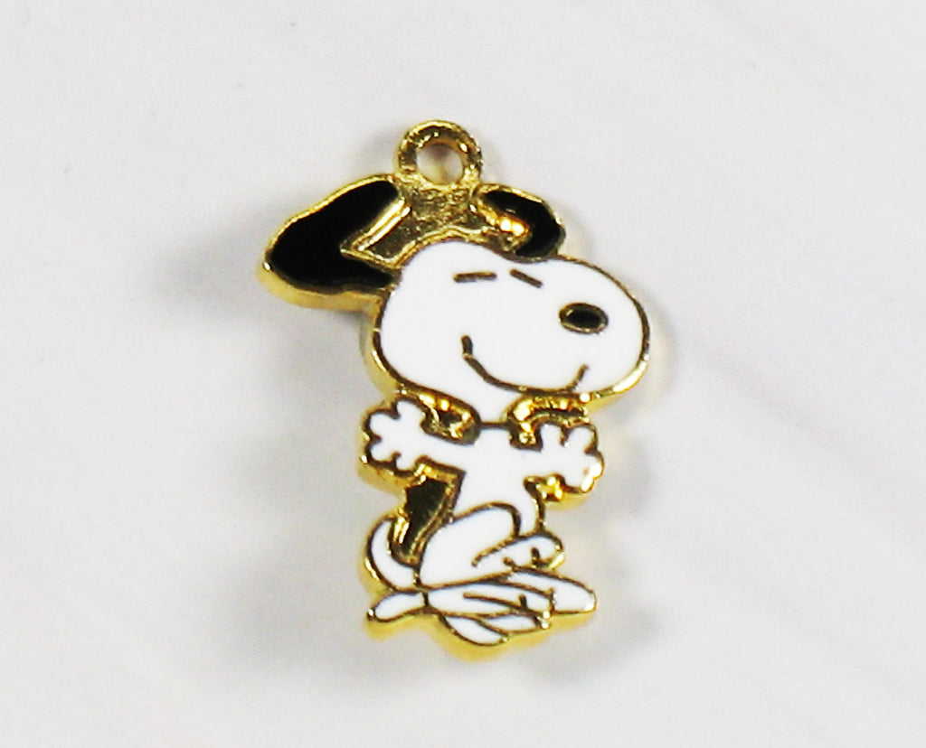 Snoopy Dancing Cloisonne Charm