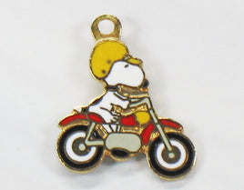 Snoopy Motorcycle Cloisonne Charm - snoopn4pnuts.com