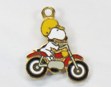 Snoopy Motorcycle Cloisonne Charm - snoopn4pnuts.com