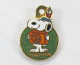 Snoopy Indian Bicentennial Cloisonne Charm