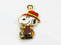 Snoopy Fisherman Cloisonne Charm