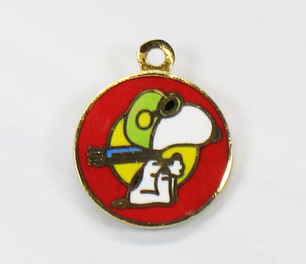 Snoopy Flying Ace Cloisonne Charm - snoopn4pnuts.com