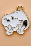 Peanuts Enamel Charm - Snoopy Winks/Peace Sign