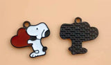 Snoopy's Heart Enamel Charm
