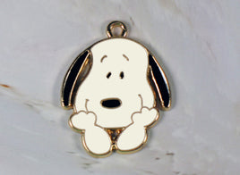 Smiling Snoopy Enamel Charm (Cream - Colored Face) - snoopn4pnuts.com