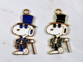 Snoopy Joe Cool Top Hat Enamel Charm - snoopn4pnuts.com