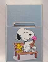 Snoopy Hinged Aluminum Cigarette Case - Ice Cream Cone - snoopn4pnuts.com
