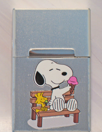 Snoopy Hinged Aluminum Cigarette Case - Ice Cream Cone - snoopn4pnuts.com