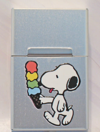 Snoopy Hinged Aluminum Cigarette Case - Ice Cream Cone - snoopn4pnuts.com