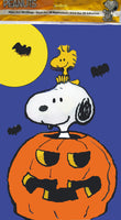 Snoopy Large 2-D Plastic Halloween Window Cling (Entire Sheet Mounted Onto Surface)