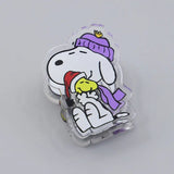 Snoopy Durable Acrylic Bag Clip (Great For Holding Papers Too) - Winter Hug