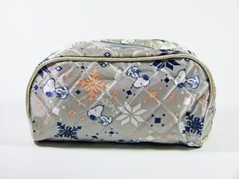 Snoopy Quilted Satin Cosmetics Bag