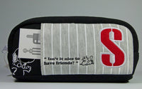 Snoopy and Woodstock Cloth Cosmetics Bag or Clutch Purse With Outer Pocket
