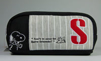 Snoopy and Woodstock Cloth Cosmetics Bag or Clutch Purse With Outer Pocket