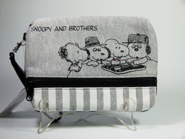Snoopy and Brothers Double Sided Padded Cosmetics Bag or Clutch Purse