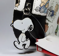 Peanuts Faux Leather Cosmetics Bag or Clutch Purse With PVC Snoopy Zipper Pull