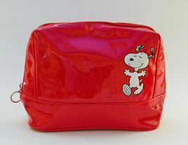 Snoopy Glossy Vinyl Cosmetics Bag or Clutch Purse