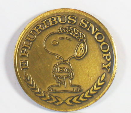 Snoopy Bronze "Heads and Tails" Coin (Acrylic Storage Case Included) - RARE! - snoopn4pnuts.com