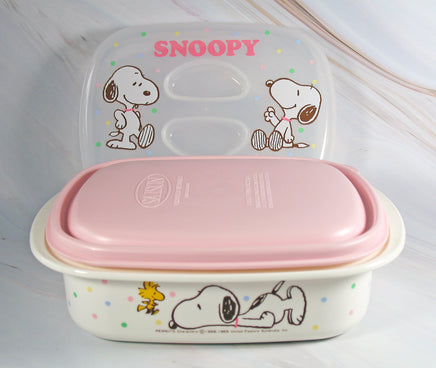 Peanuts 3 - Piece Storage Container With Melamine Base and Dual Lids (Great For Lunch Boxes/Bags!) - snoopn4pnuts.com