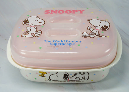 Peanuts 3 - Piece Storage Container With Melamine Base and Dual Lids (Great For Lunch Boxes/Bags!) - snoopn4pnuts.com