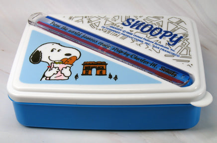 Peanuts 4 - Piece Storage Container and Chopsticks Set (Great For Lunch Boxes/Bags!) - snoopn4pnuts.com