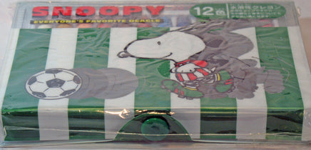 Snoopy Soccer 12 - Piece Crayon Set With Storage Case - snoopn4pnuts.com