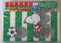 Snoopy Soccer 12 - Piece Crayon Set With Storage Case - snoopn4pnuts.com