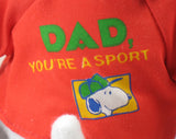 Snoopy Plush Dad Doll - Dad, You're A Sport  (Perfect Father's Day Gift!)