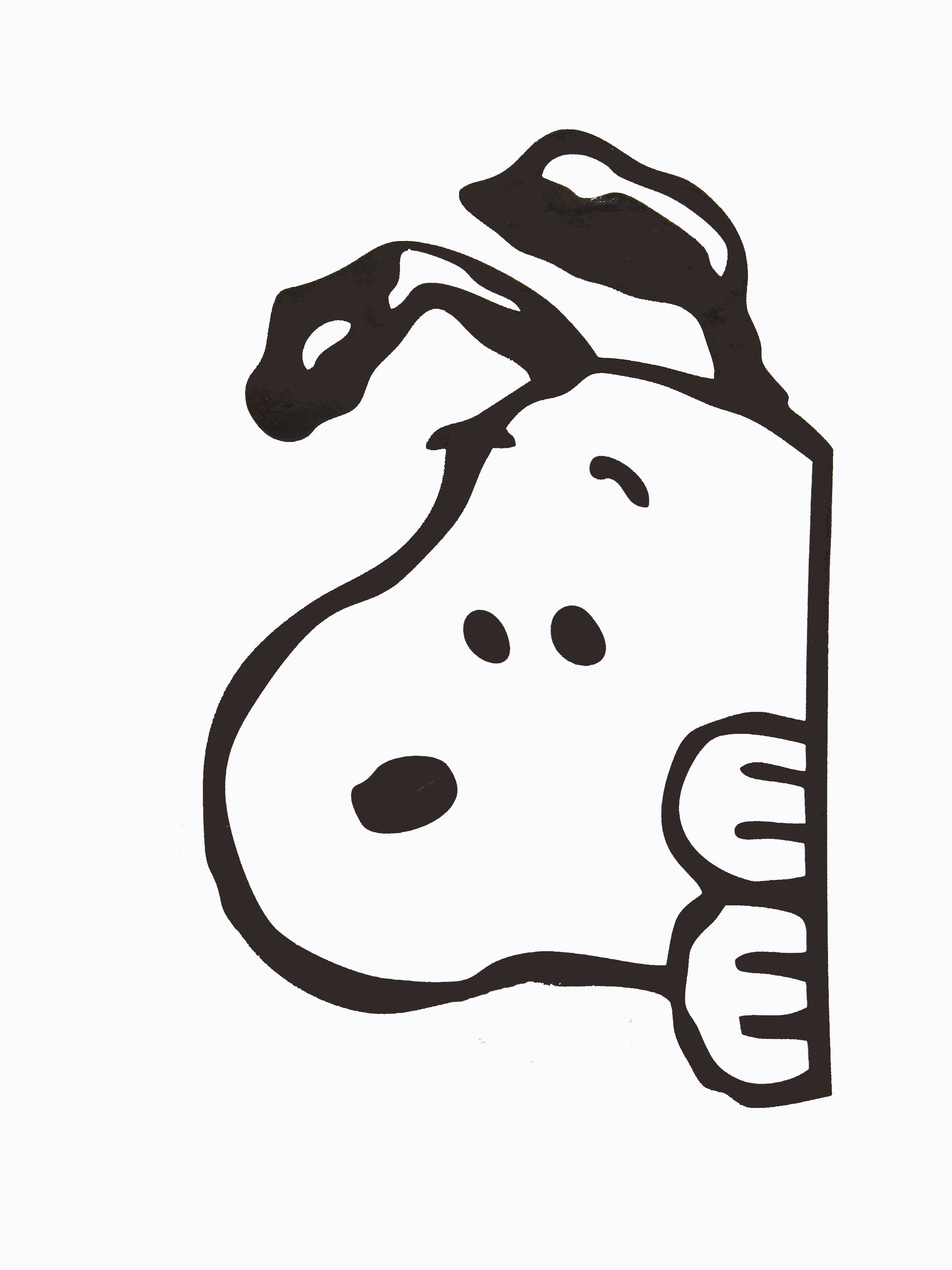 Snoopy PEEKER Large Self-Adhesive Decal - White/Looks Left ...