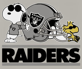 Snoopy Professional Football Indoor/Outdoor Waterproof Vinyl Decal - Las Vegas Raiders
