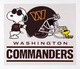 Snoopy Professional Football Indoor/Outdoor Waterproof Vinyl Decal - Washington Commanders - snoopn4pnuts.com
