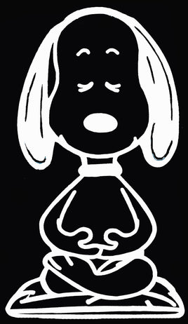 Snoopy Yoga Die - Cut Vinyl Decal - White - snoopn4pnuts.com
