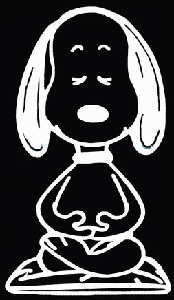 Snoopy Yoga Die - Cut Vinyl Decal - White - snoopn4pnuts.com