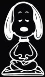 Snoopy Yoga Die-Cut Vinyl Decal - White