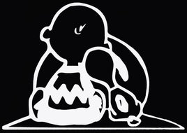 Charlie Brown and Snoopy Die - Cut Vinyl Decal - White (8 1/2" wide) - snoopn4pnuts.com