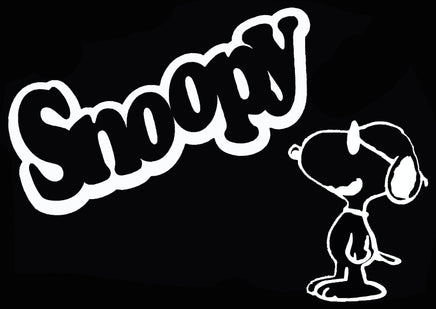 Snoopy Joe Cool Die - Cut Vinyl Decal - White - snoopn4pnuts.com
