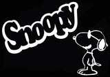 Snoopy Joe Cool Die-Cut Vinyl Decal - White