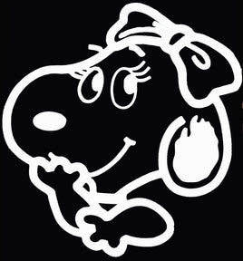 Belle Die - Cut Vinyl Decal - White (Copy) - snoopn4pnuts.com