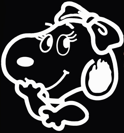 Belle Die - Cut Vinyl Decal - White (Copy) - snoopn4pnuts.com