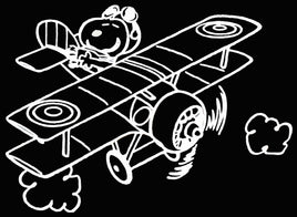 Flying Ace Snoopy Die - Cut Vinyl Decal - White - snoopn4pnuts.com