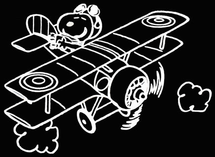 Flying Ace Snoopy Die - Cut Vinyl Decal - White - snoopn4pnuts.com
