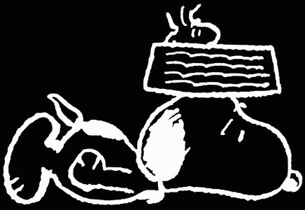 Snoopy Feeding Time Die - Cut Vinyl Decal - White - snoopn4pnuts.com