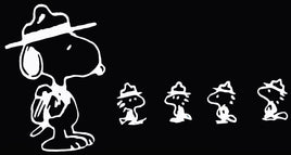 Snoopy Beagle Scout Die - Cut Vinyl Decal - White - snoopn4pnuts.com
