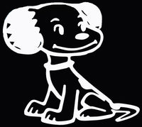 Vintage Snoopy Die-Cut Vinyl Decal - White