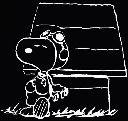 Flying Ace Snoopy By Dog House Die - Cut Vinyl Decal - White - snoopn4pnuts.com
