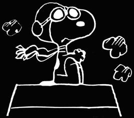 Flying Ace Snoopy On Dog House Die - Cut Vinyl Decal - White - snoopn4pnuts.com