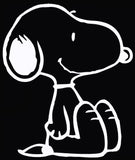 Snoopy Sitting Die-Cut Vinyl Decal - White