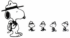 Snoopy Beagle Scout Die - Cut Vinyl Decal - Black - snoopn4pnuts.com